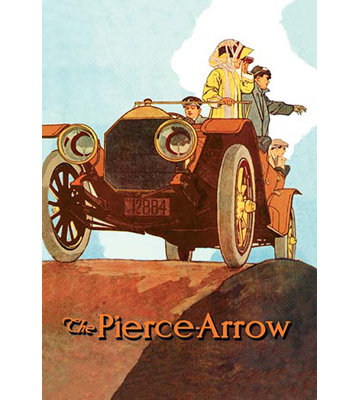 Sightseeing From The Pierce-Arrow - Print