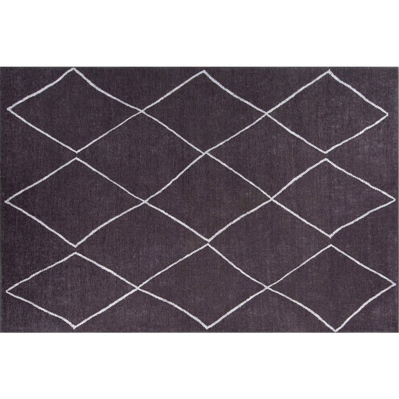 Luxueux tapis lavable à la machine, 100% polyester, 7,5 x 10,8 pieds | Hauteur des poils: 0,2 po, 1850 g / m² | Dessus en polyester recyclé, facile d'entretien, parfait pour le salon et la chambre à coucher, conception douce et durable