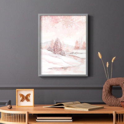 Blush Winter Framed Print - Solid Wood