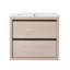 Meuble-lavabo de salle de bain avec tiroirs et lavabo en céramique blanche - Design mural moderne Bva02524plo-G-Bl9060b (W1286s00034 24 po 2 unité de rangement-1834731207