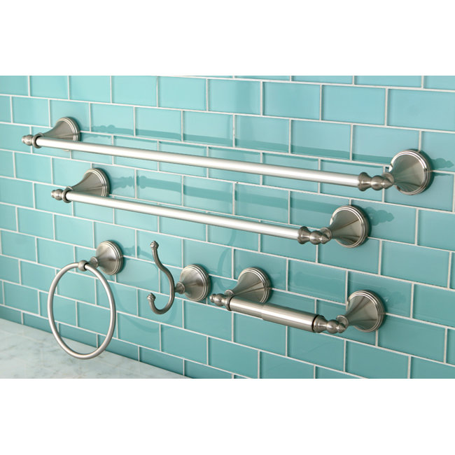 Naples Brushed Nickel 5-Piece Bathroom Hardware Set