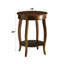 Table d'appoint avec structure en bois massif et tablette en bois de noyer-775099013