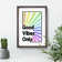 Good Vibes Only Rainbow - Picture Frame Typography