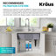 Robinet de cuisine KRAUS 2-en-1 à filtre à eau rétractable à poignée simple de style commercial pour osmose inverse ou système de filtration d'eau KRAUS-91893235