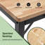 Établi à hauteur réglable, poste de travail robuste en bois d'hévéa de 60 po avec prises de courant, table de travail en bois franc d'une capacité de charge de 2000 lb pour atelier, garage, bureau, maison, commercial