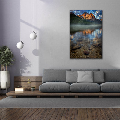 'Morning Mist In The Sawtooths' by Rick Berk Canvas Wall Art