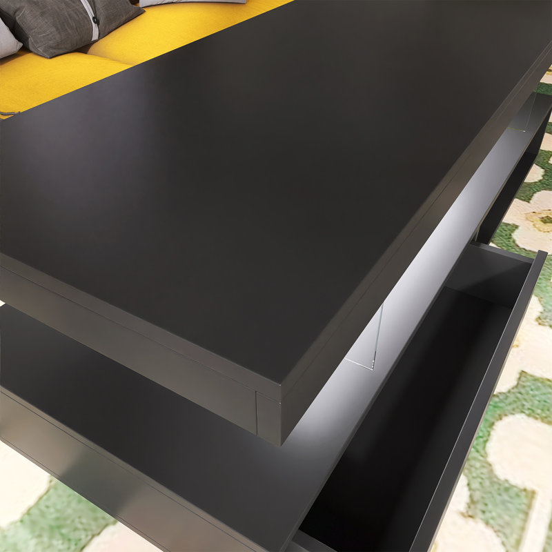 Modern LED Coffee Table, Black