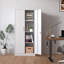 Armoire de rangement en métal 71 po, armoire verrouillable en acier blanc avec portes et 3 tablettes réglables, armoires hautes-1930418372