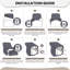 Housse pour fauteuil inclinable en élasticité en jacquard 4 pièces Tiba-1350578876