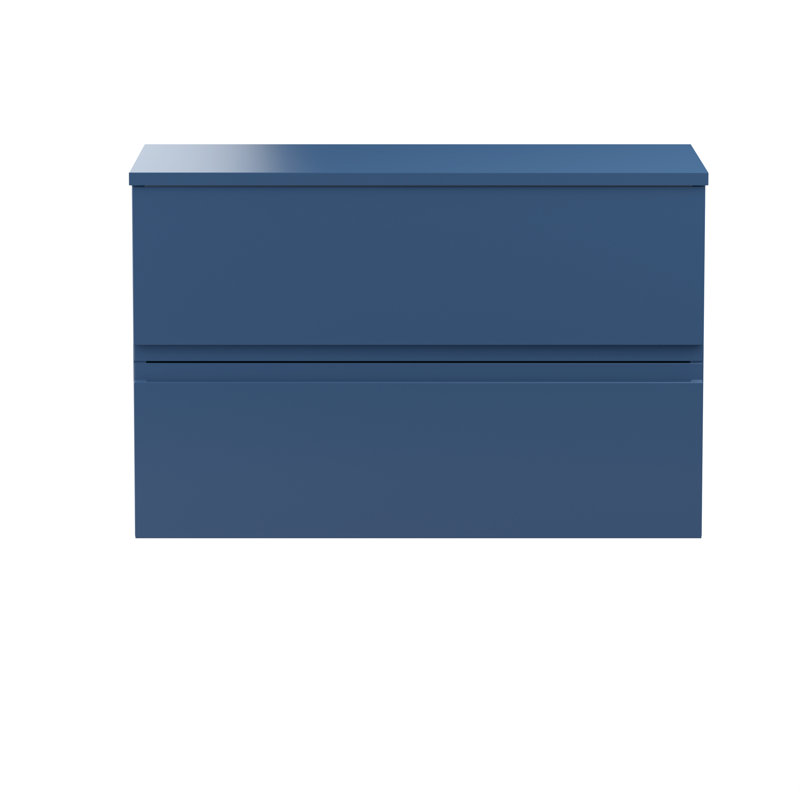 Urban 80cm Single Bathroom Vanity Base Only, Satin Blue