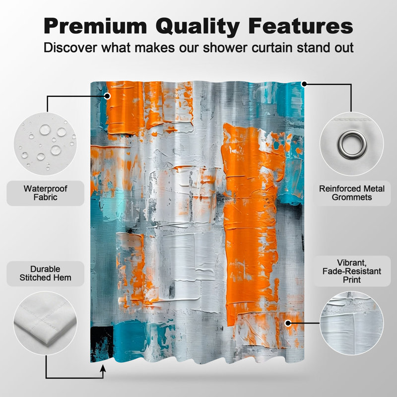 Shower Curtains with Hooks Included