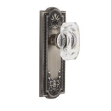 Grandeur Parthenon Plate Privacy with Baguette Crystal Door Knob