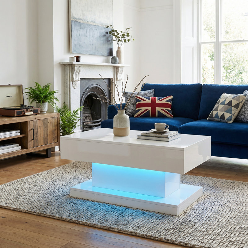 Pedestal Coffee Table with Storage