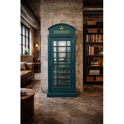 Marroquin Telephone Booth Bar Cabinet By RAM Game Room