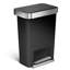 Simplehuman 45 Liter / 12 Gallon Rectangular Kitchen Step Trash Can with Soft-Close Lid, Plastic-17063975
