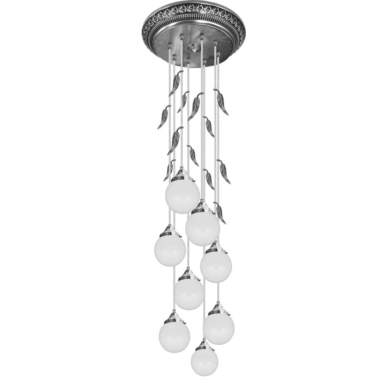 Fortin 8 - Light Candle Style LED Chandelier, Bright Chrome