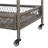 Ashen Modern Coastal PE Wicker Outdoor Rolling Bar Cart with Bottle Rack & Locking Casters-125238876