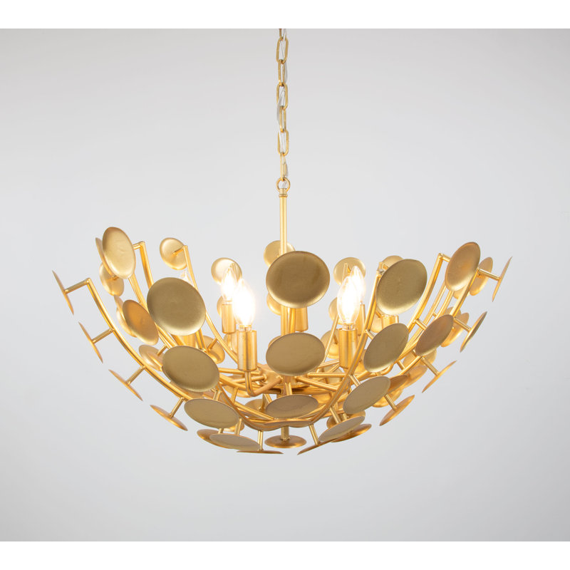 Abbey 8 - Light Chandelier, Soft Gold