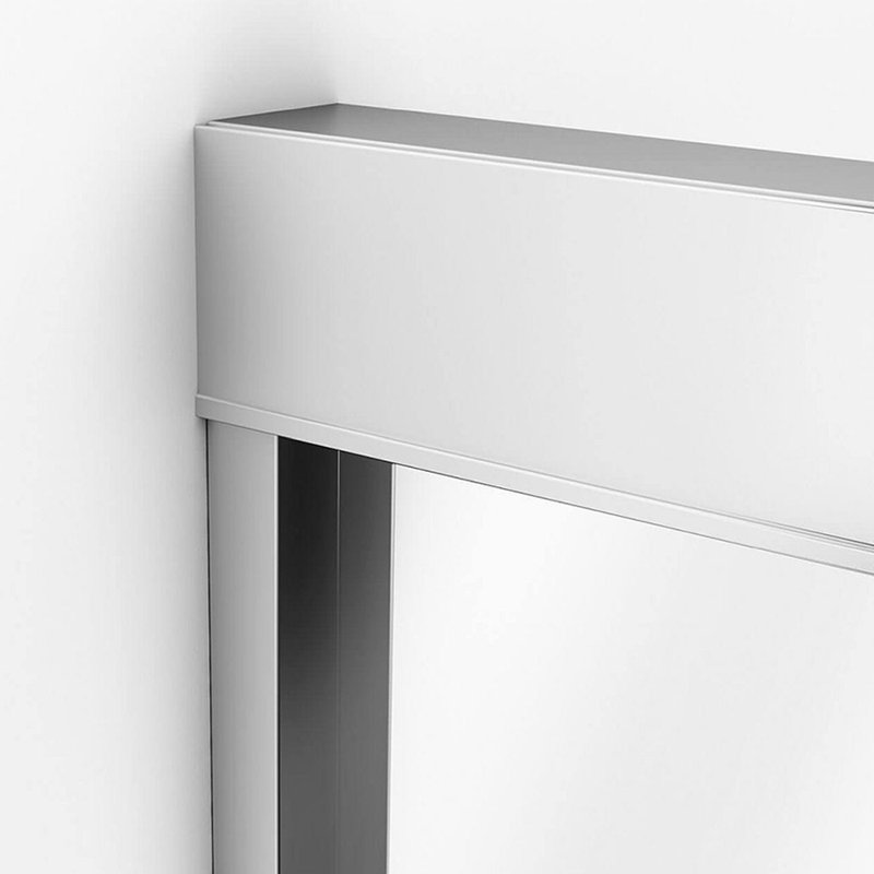 Porte de douche double coulissante semi-sans cadre 55 po x 71 po Kameleon, Transparent, Chrome poli