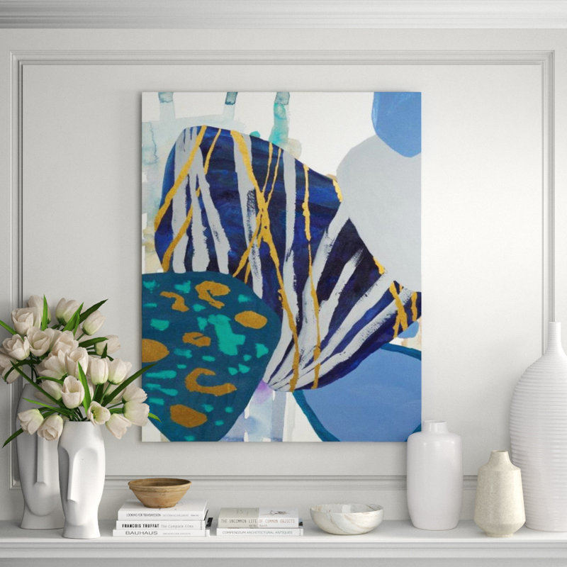 Green Leaves I Print by Sara Brown, Gild Gold, 45" H x 36" W