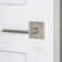 Viaggio Quadrato Linen Rosette Single Dummy With Brezza Lever In Titanium Grey