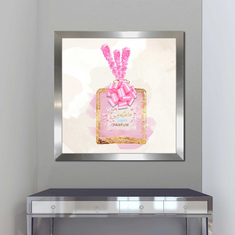 Parfum Sugar (Square) par By Jodi - impression, Encadrement argenté, H 25,5 po x l 25,5 po x P 1 po