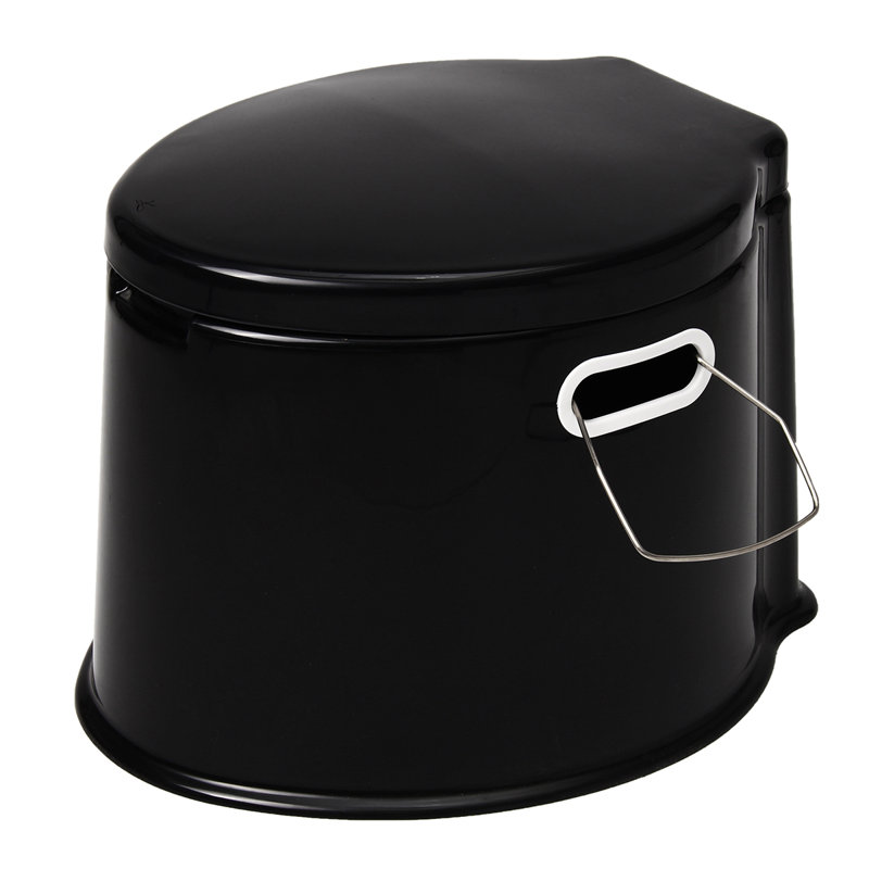 Toilette ronde monobloc, Noir