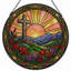 Panneau de vitrail 12 "H Cross Sunset-241514619