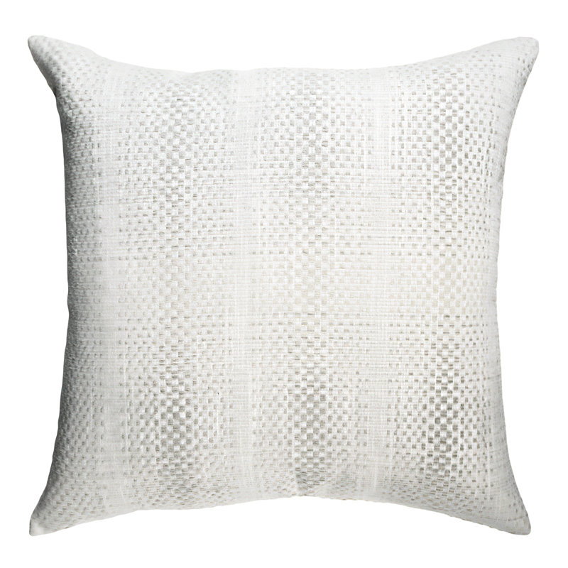 Stacatto Square Indoor/Outdoor Pillow Cover & Insert, 18" x 18", Shell