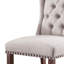 Chaise parsons en à oreilles rembourrée touffeté en ivoire Emmalee
