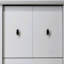 Commode blanche à 4 tiroirs avec poignées noires Elara-1732163437