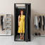 Cabine de vestiaire moderne autoportante moderne avec rideau d'ombrage noir-918740009