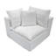 Canapé modulaire blanc, sans assemblage, velours côtelé, confortable pour rehausser le décor d'un appartement