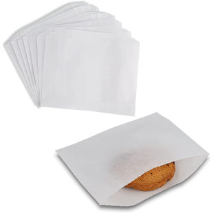 Restaurantware Bag Tek 10 x 9 Double Open Bags, 100 Large Deli Paper Sheets - Disposable, Greaseproof, White Paper Deli Wrap Liners, for Snacks