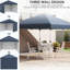 Auvent 10 'X 3 parois latérales, fonction de hauteur personnalisable. Tissu UV30 +. Comprend un sac de transport et des sacs de poids pour les jambes. Pavillon de jardin bleu marine Abri protégé