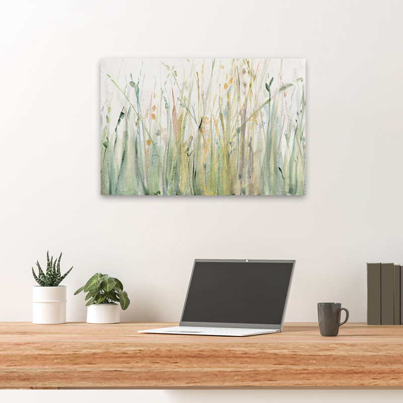 Abstract Fields - Spring Grasses I, 16" H x 24" W