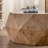 38"Three-Dimensional Embossed Pattern Design American Retro Style Coffee Table