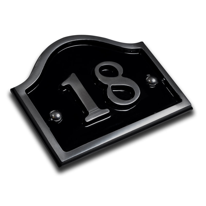 Jaclynn 11.5cm H Reflective Metal House Number, 18