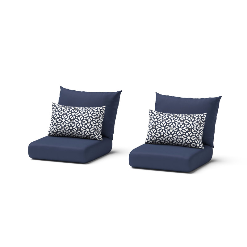 Castelli Outdoor Sunbrella Cushion Cover, Navy Sunbrella® Canvas