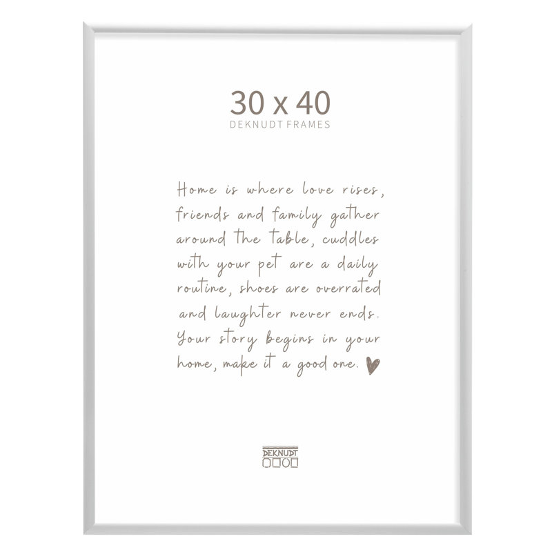 Silver Metal Picture Frame, 30 x 40cm