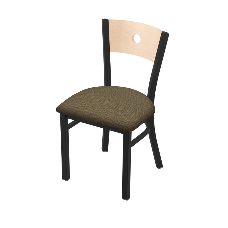 Chaise 630 Voltaire, Chêne Naturel, Noir froissé, Tissu liège graphique