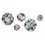 Daigre - ensemble de 5 art mural floral rond