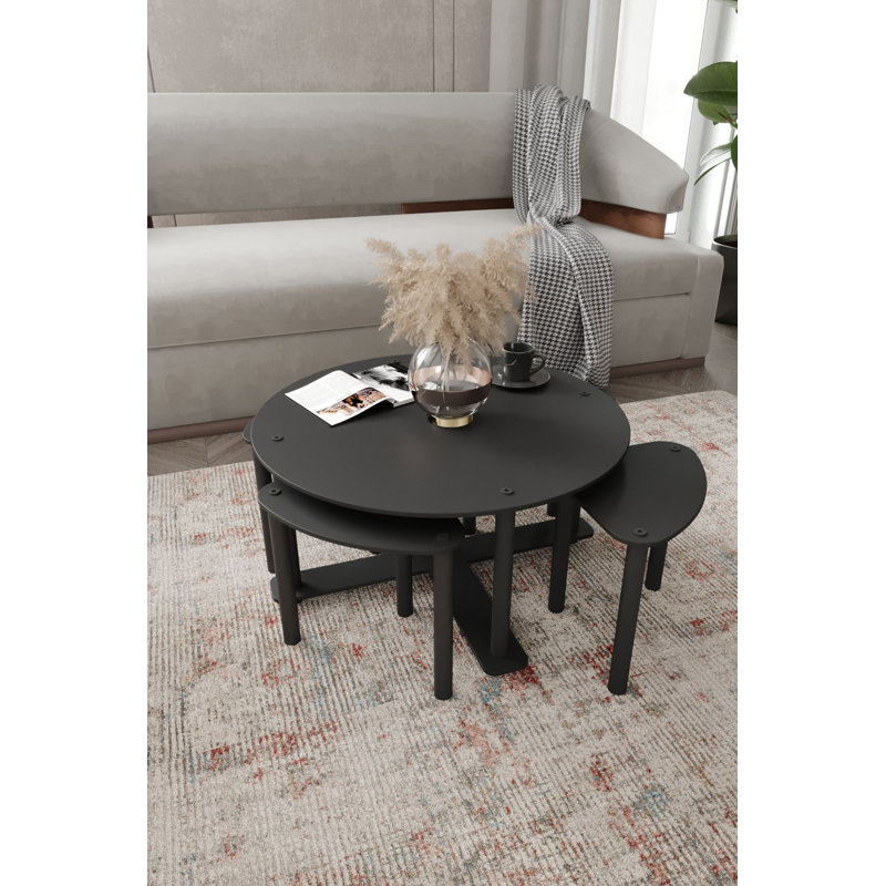 Ensemble de tables basses, Noir, noir, noir, noir