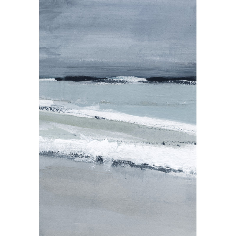 Sea Lines II by Victoria Barnes - Painting on Canvas, 46 cm H x 30 cm W, Wrapped Canvas
