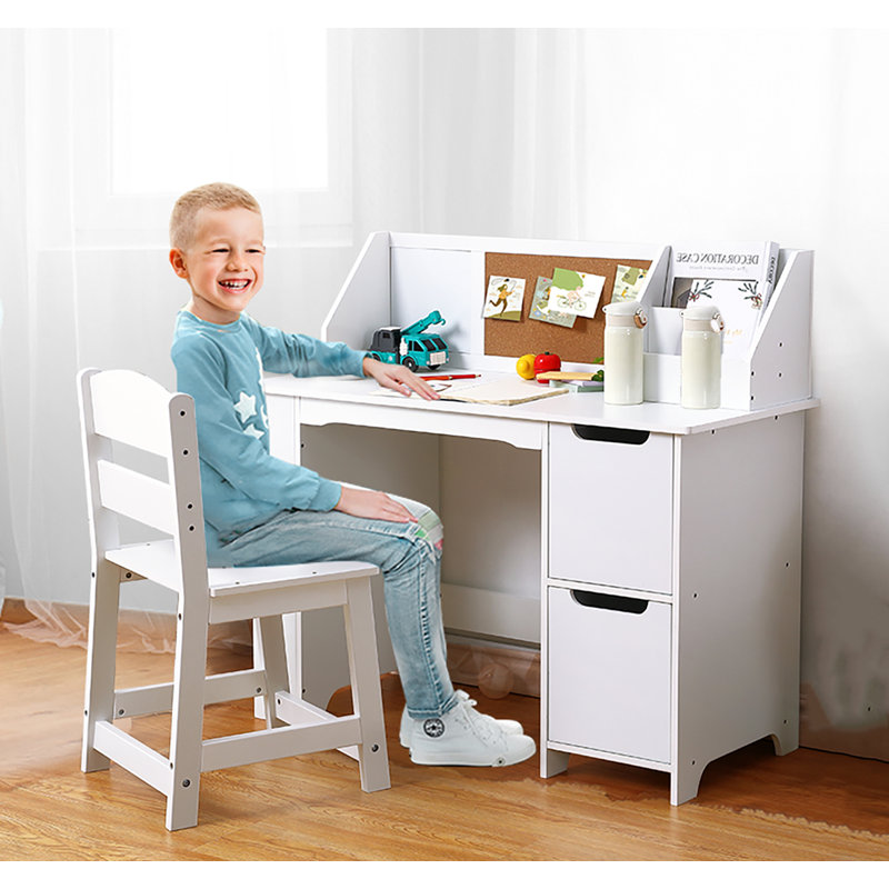 Aizaiah 91Cm W Rectangle Writing Desk and Chair Set