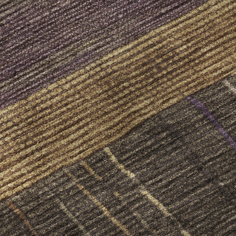 Tapis à rayures lavable à la machine Premium AMF1568, Rectangle 1 pi 8 po x 2 pi 6 po
