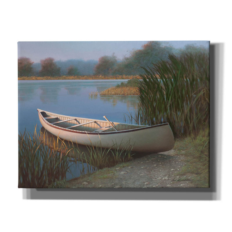 «Boat 2» par Zhen-Huan Lu, art mural sur toile, H 26 po x l 34 po x P 1,5 po