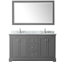 Ensemble de meuble-lavabo double 60 "avec miroir Avery-97812924-97812922