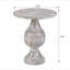 Table d'appoint piédestal blanc délavé-937436605