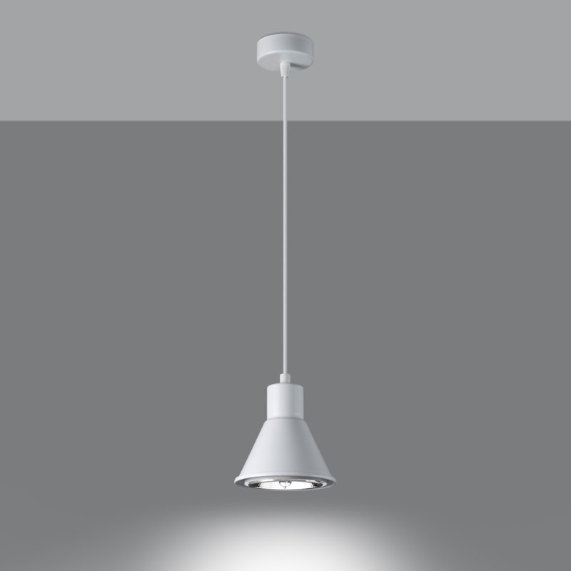 Taleja 1 - Light Stainless Steel Dome Pendant, White